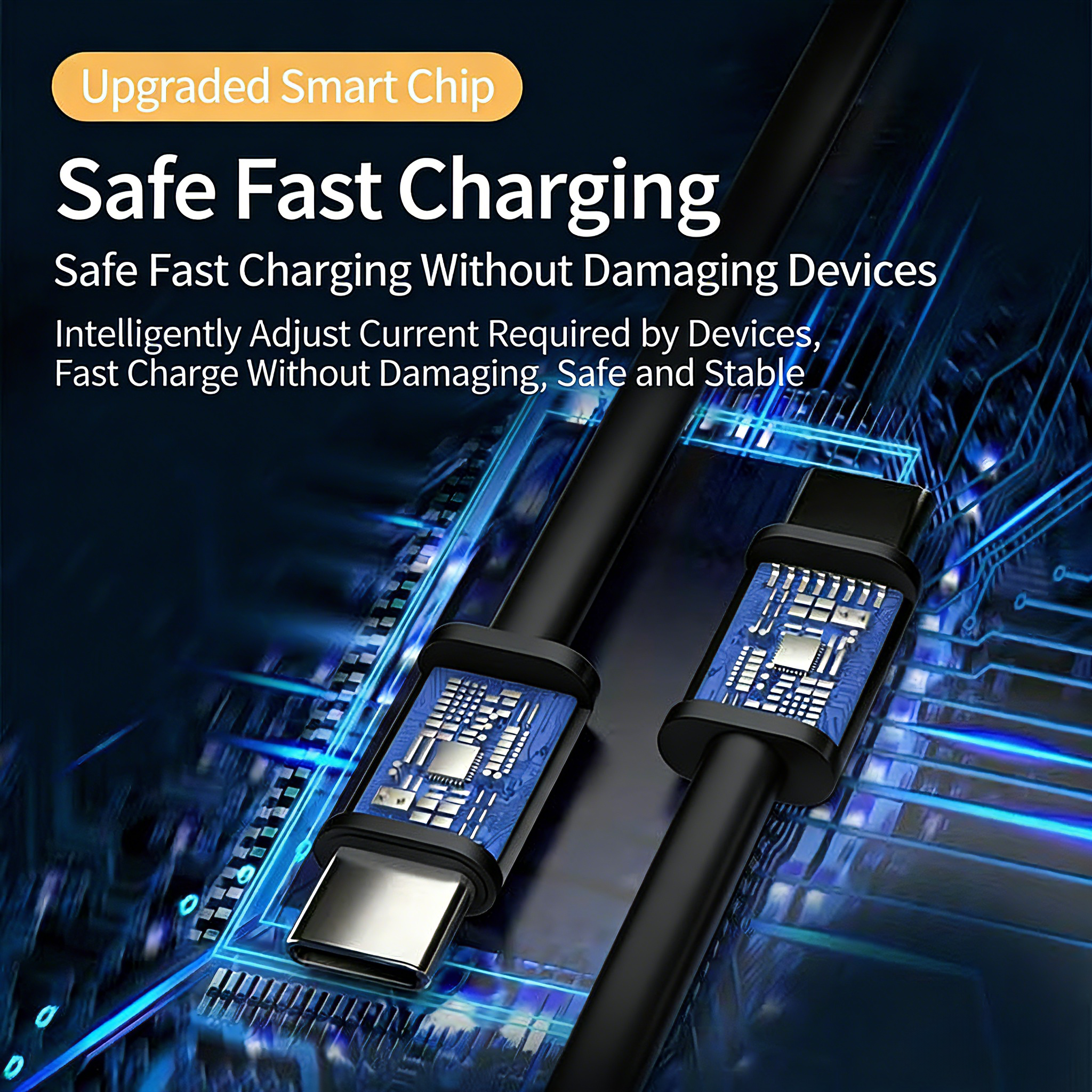 100W USB Type-C to Type-C Fast Charging Cable - 3A PD Quick Charge | 1m/1.5m/2m