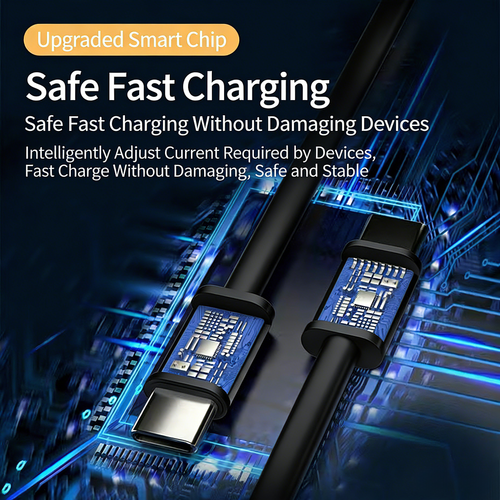100W USB Type-C to Type-C Fast Charging Cable - 3A PD Quick Charge | 1m/1.5m/2m