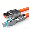 120W Rotating Connector Cable USB-A to Type-C - 180° Elbow Design | 1m/2m