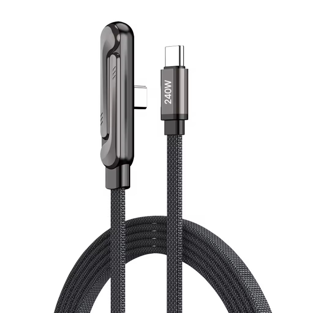 2-in-1 Invisible Stand Charging Cable, Multi Charger Cord with Type C Multi-Angle Adjustable Stand, 240W Fast Charging Cable 5 FT, for Smartphones, Tablets, Laptops and Gaming Devices